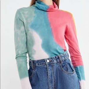 Urban Outfitters Cleo Tie Dye Turtleneck Top